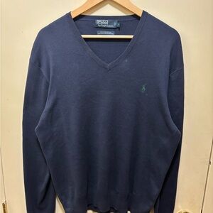 Polo by Ralph Lauren Men's Navy V-Neck Sweater